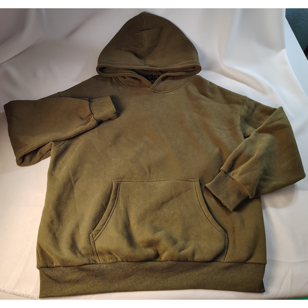 EFAN Mens Hoodie Sweatshirt Olive Green Pullover Fleece EZef187 Medium Pocket
